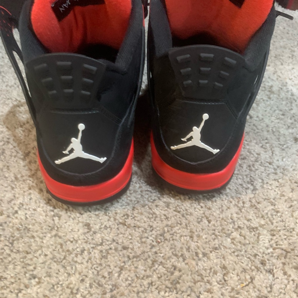 Jordan Men's Black and Red Mesh Sneakers - Picture 5 of 5